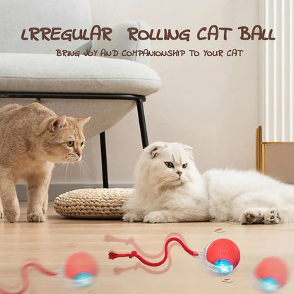 Interactive Cat Ball Toys Active Rolling Ball for Cats Smart Interactive Cat Toys Electric Cat Toy Ball Rechargeable Pet Toys
