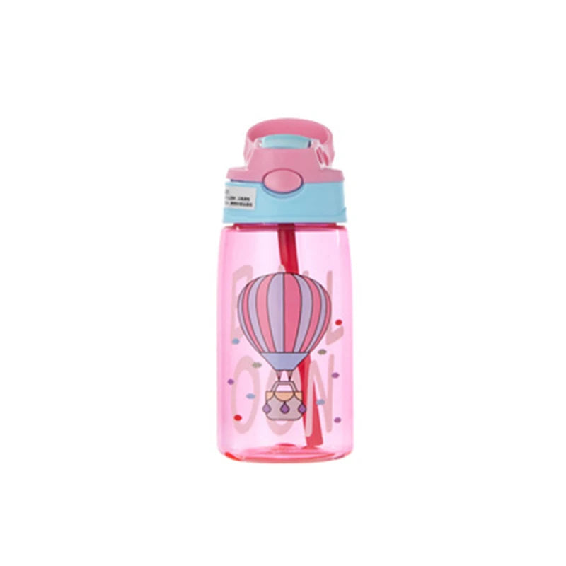 480Ml Kids Sippy Cup Water Bottles Creative Cartoon Feeding Cups With Straws And Lids Spill Proof Portable Toddlers Drinkware
