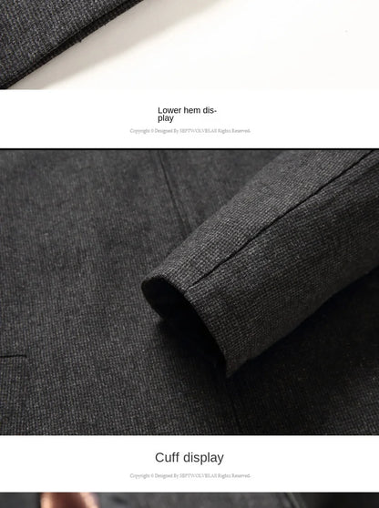 High Quality New Brand Casual Fashion Lapel Autumn Winter Mens Coat 2025 Men Clothing Fashion Jacket Solid Classic Windbreaker