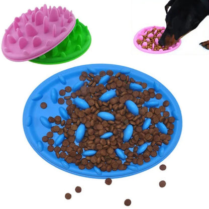 Silicone Pet Bowl Dog Cat Slow Eating Feeding Food Bowls Portable Puppy Feeder Puzzle Bowls Dishes Anti Choke Food Container