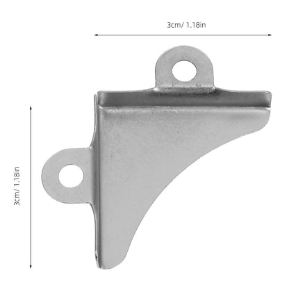 Metal Corner Protectors Durable Iron Triangular Design Protective Guards Silver For Boxes Wood Cases Furniture Hardware