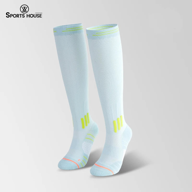 SPORT'S HOUSE Spring and summer long women's pressure socks Towel bottom non-slip high elastic compression sports socks