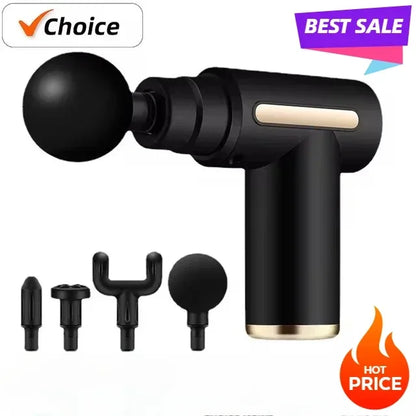 Portable Button Fascia Gun Deep Tissue Massage Mini Lightweight and Adjustable Speed Massage Equipment Suitable for the Body