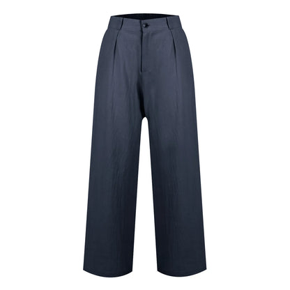 Womens Casual Wide Leg Pants High Waisted Button Down Straight Long Trousers Palazzo Pants Elegant Woman Flared Pants Youthful