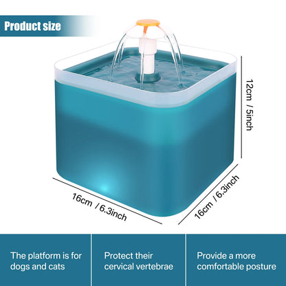 2/3L Cat Water Fountain Auto Recirculate Filter Large Capacity Filtring Cat Water Drinker USB Electric Mute Cats Water Dispenser