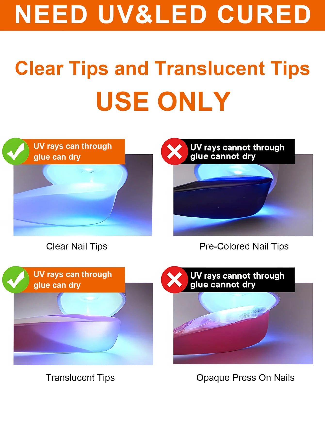 Solid Nail Glue Nail Tips Gel for Press On Nails,Acrylic Nail Gel for Manicure Extension,False Nails Adhesive Glue Long Lasting