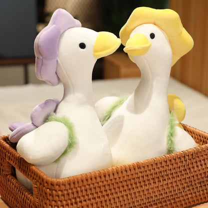 Lovely Duck Doll Flower Duck Plush Toy Stuffed Animal Plush Toy Best Gift Kawaii Plushie Toy Simulation Funny Doll