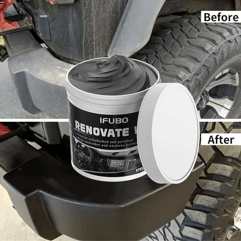 Multi-purpose automotive interior renovation wax plastic parts repair agent, tire protection agent, whitening agent, sponge