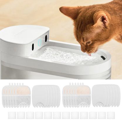 12 Set Cat Water Fountain Filters and Sponges Multiple Filtration System Cat puppy dog feeding and water cat pet accessories