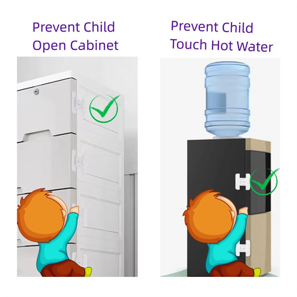 Fridge Lock, Refrigerator Lock for Kids, Cabinet Locks for Babies, Child Drawer Locks, Freezer Door Lock for Proof 4PcsB84B