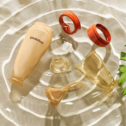 Silicone Baby Squeeze Spoon High Temperature Resistance Soft Tip Milk Feeding Bottle Flexible Convenient Rice Cereal Bottle