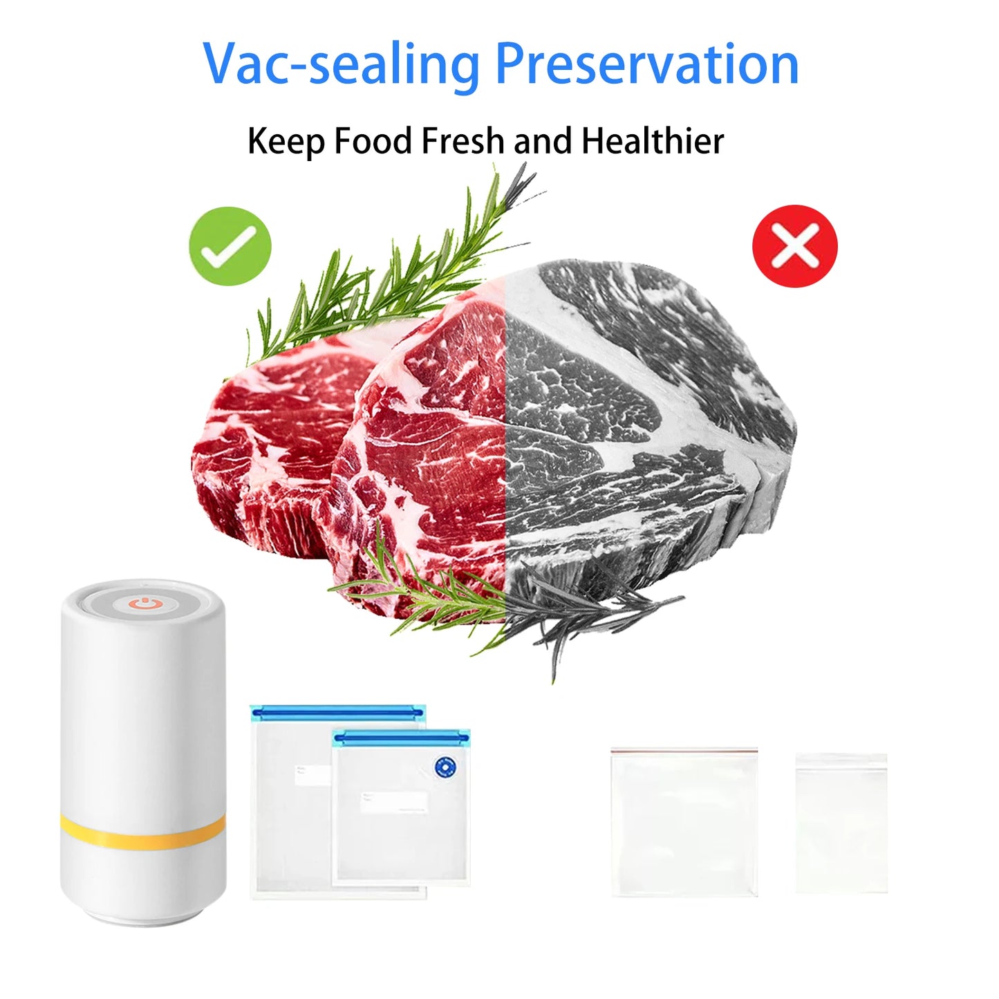 Universal Mason Jar Sealer Vacuum Kit BAP Free Vacuum Sealing Machine Food Storage Wear-Resistant for Wide Mouth Kitchen Gadgets