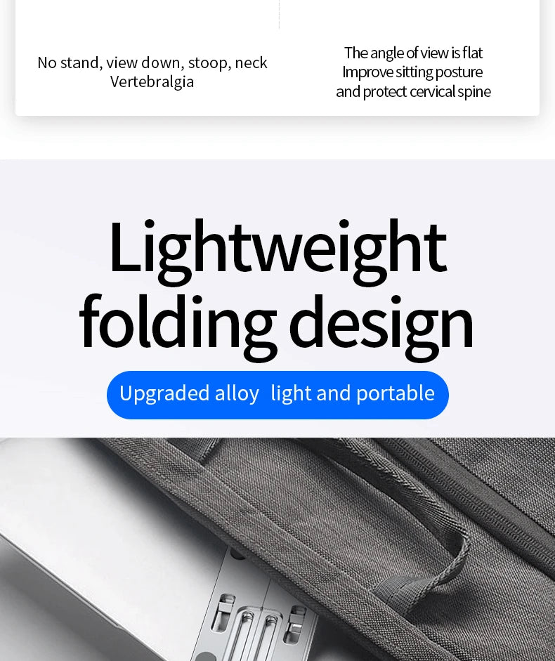 Foldable Laptop Stand Cooling Notebook Bracket Adjustable Ergonomic Laptop Support Base Holder Laptop Tablet Accessories Stands