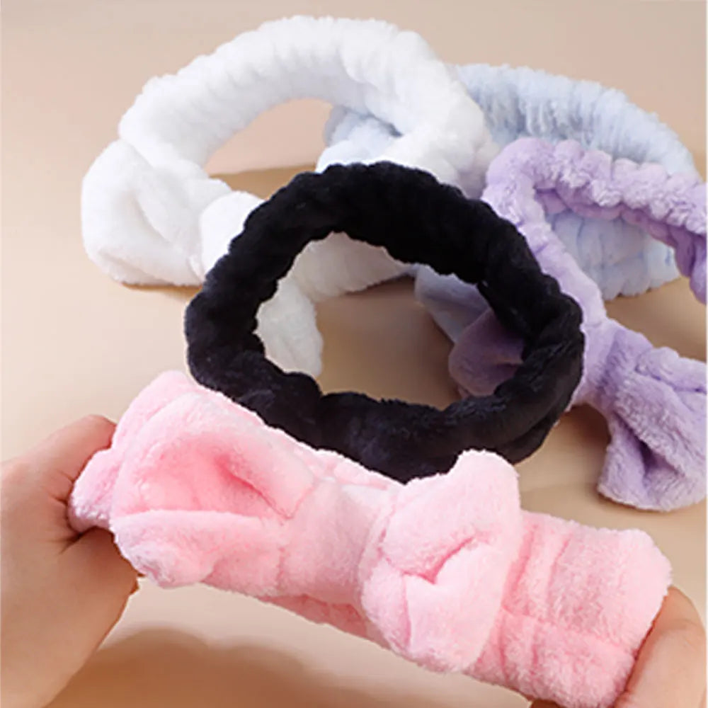4pcs Skincare Accessories For Face Wash Skincare Hair Accessories，Sponge Spa Headbands & Wristband Set, For Washing Face Makeup