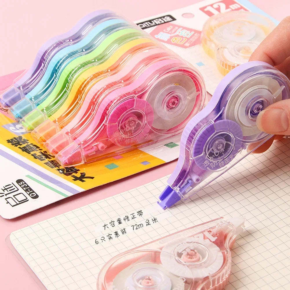 Mini White Correction Tape Multi-style Large Capacity Student Kawaii Error Correction Erasers Student School Stationery Supplies