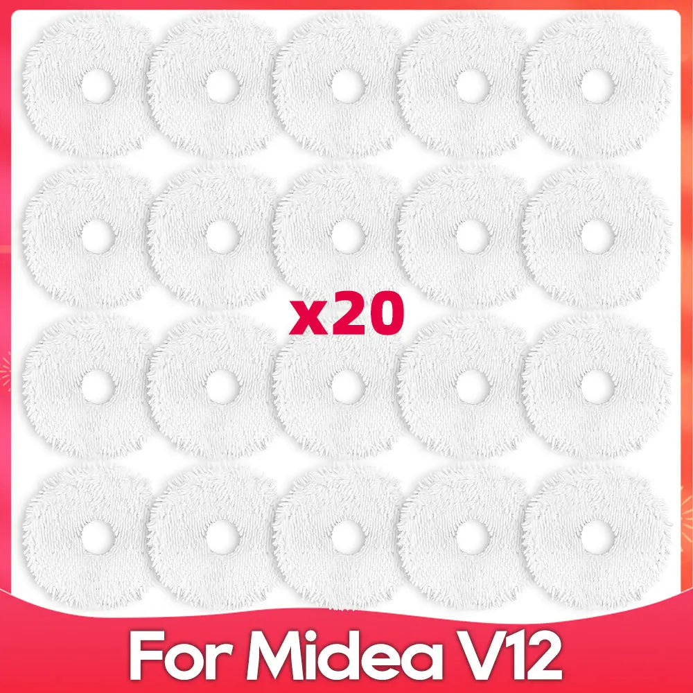Compatible For ( Midea V12 / Eureka J12 Ultra ) Roller Side Brush Hepa Filter Mop Cloth Dust Bag Robot Vacuums Accessory Part