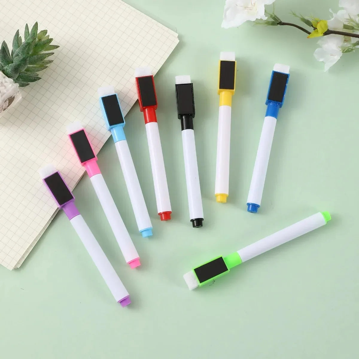 Multi-color optional magnetic whiteboard pens can absorb erasable markers office cultural and educational supplies
