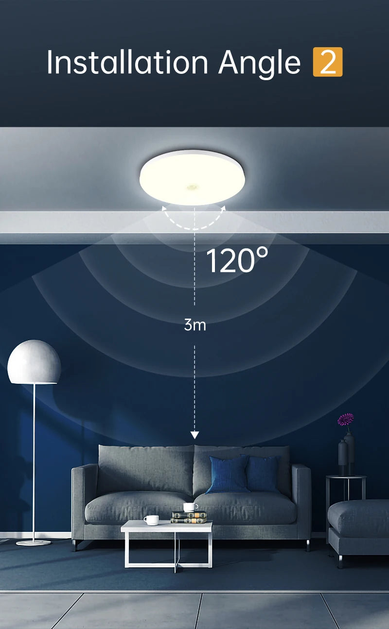 Smart Sensor LED Light Ceiling Lamp Modern Home Indoor Aisle LED Hanging Fixture Induction Lighting Living Room Luminaire Lamps