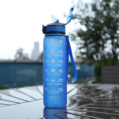 1 Liter Water Bottle Motivational Sport Water Bottle Leakproof Bottles Drinking Outdoor Travel Gym Fitness Jugs for Kitchen Cups