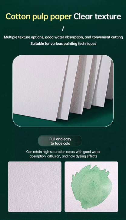 Baohong Academy Watercolor Book 100% Cotton Sketchbook 300g Drawing Paper 32K 16K 8K papel Para Acuarela Painting Art Supplies