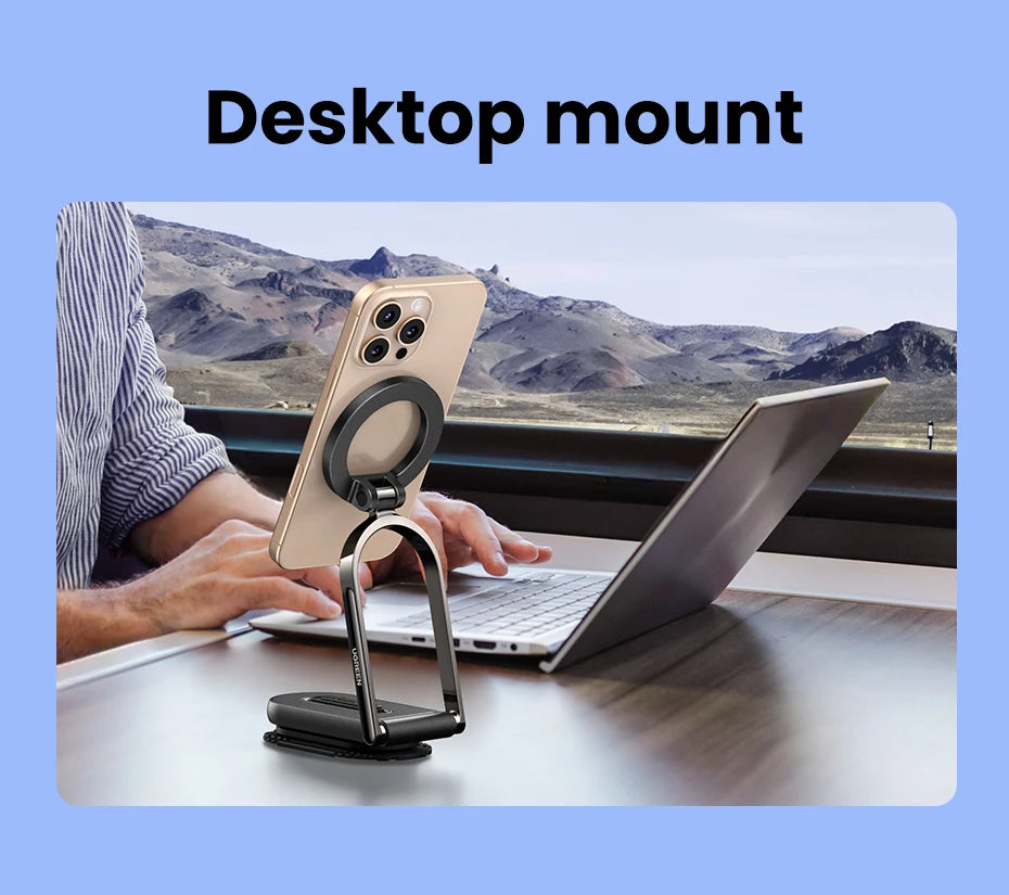 UGREEN Magnetic Car Phone Holder Dashboard 360° Rotatable & Detachable Car Mount For Magsafe iPhone 16 15 Pro Samsumg S25 Xiaomi