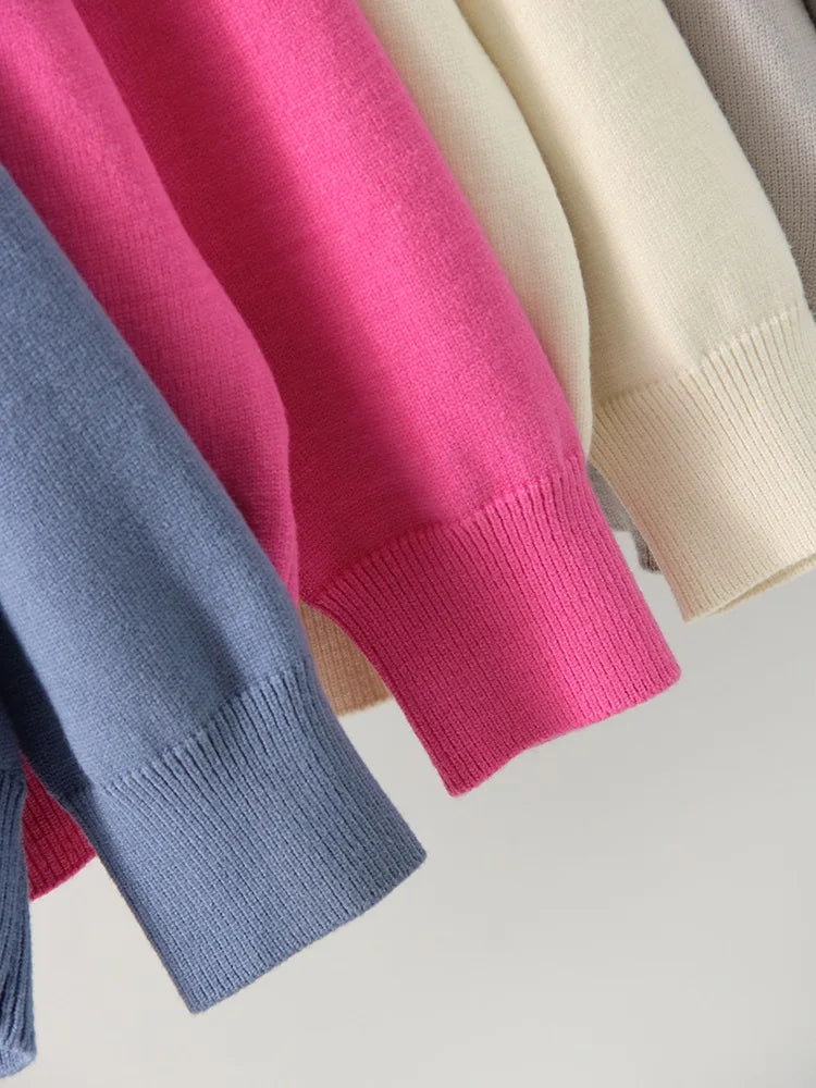 Blue Oversize Sweaters For Women Winter Thick Beige Pullover Woman Autumn Fashion Loose O Neck Ladies Sweaters Jumpers Women