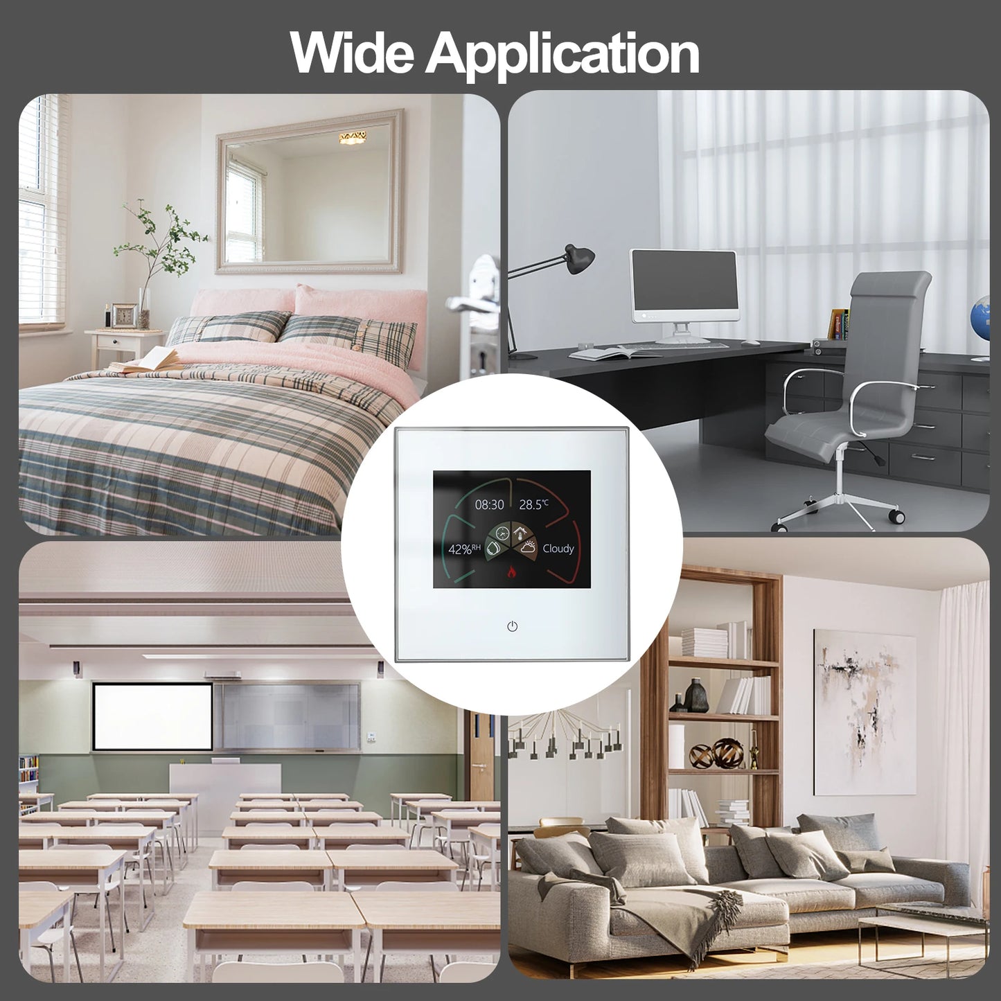 WiFi Smart Thermostat Temperature Controller Weekly Programmable Touch Control/ Mobile APP/ Voice Control for Alexa/ Home