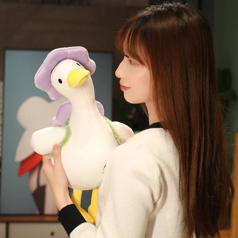 Lovely Duck Doll Flower Duck Plush Toy Stuffed Animal Plush Toy Best Gift Kawaii Plushie Toy Simulation Funny Doll