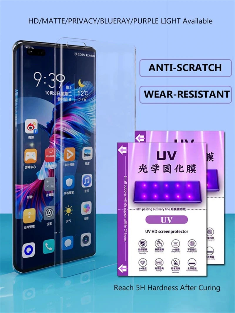 FONLYU UV Glass Film Cell Phone Screen Protector for Hydrogel Sheets Cutting Machine HD Matte Privacy Blueray Full Cover Movie