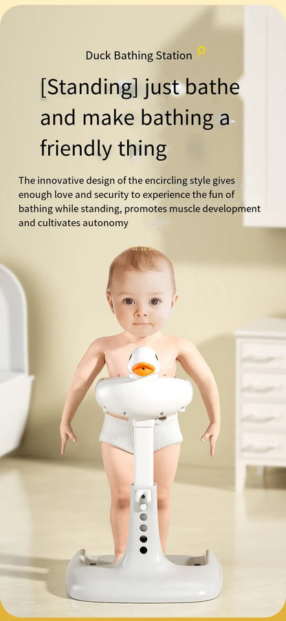 Baby standing bath device Adjustable folding children's bath tub wash butt bath stand