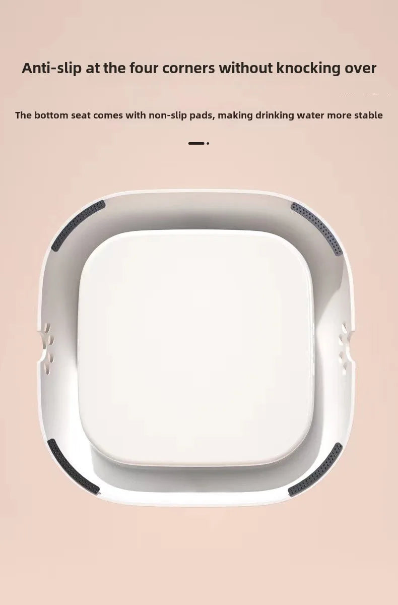 Pet bowl Dog water bowl Non-wet mouth floating bowl anti-spill cat water dispenser anti-splash dog bowl