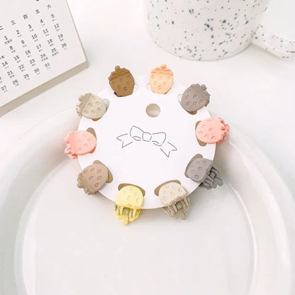 Hair Accessories Mini Hair Claw Frosting Barrettes Flower Mini Hair Claw Hair Ornaments Hair Clip Star Hair Crab Clip Children