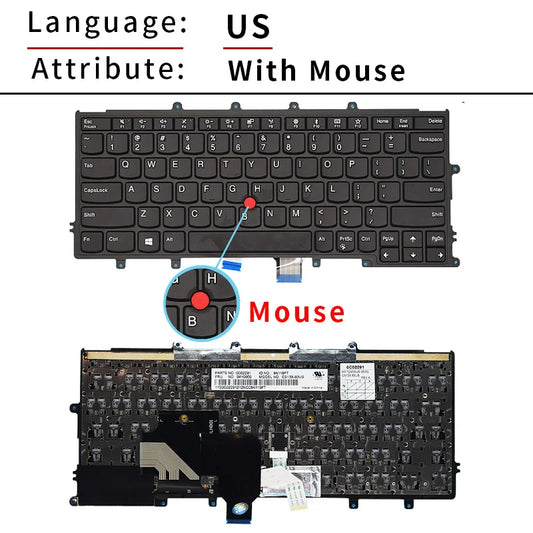 US Laptop keyboard For Lenovo ThinkPad X240 X240S X230S X250S X270 X260S X13 L13 X280 A285 X390 X395 Notebook English keyboard