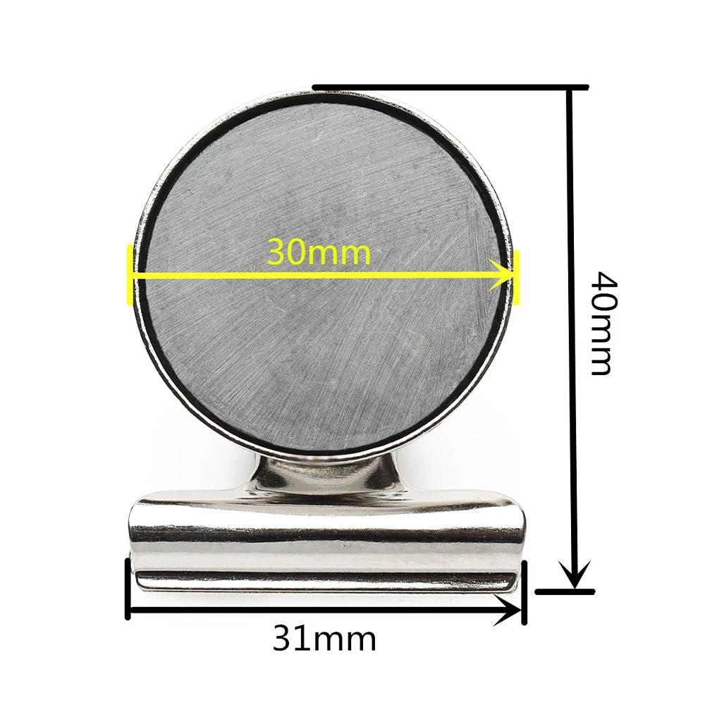 Fridge Refrigerator Magnets, Strong Magnetic Clips for Whiteboard, Office, Locker, Photo Displays, Heavy Duty Magnetic Clips