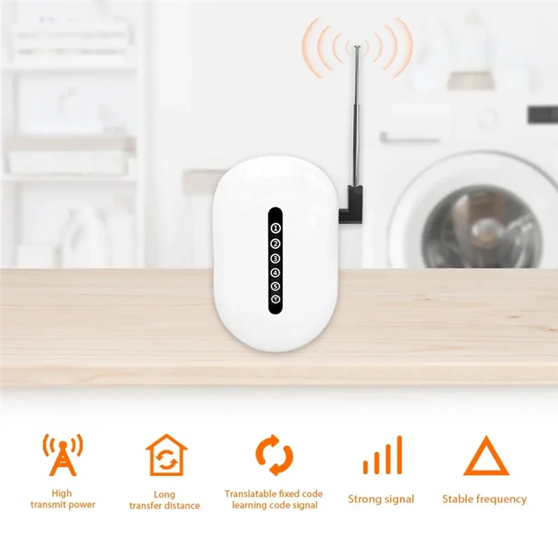 Signal Repeater Wireless Extender 433Mhz Long Range Booster Barrier-Free Through Walls For Home Alarm Security