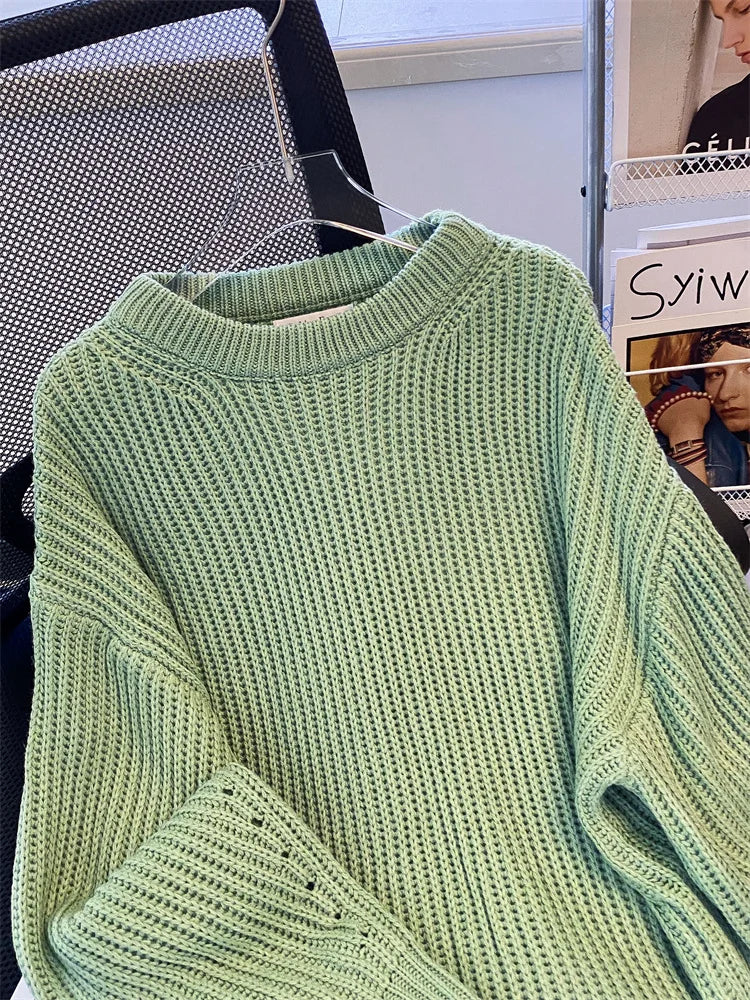 Syiwidii Oversized Sweaters for Women Knit Pullover Spring Autumn Winter Long Sleeve Causal Fashion Elegant Ladies Loose Jumpers