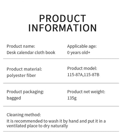 Funny Black and White Baby Cloth Book Early Educational Montessori Toy for Children Newborn Tummy Time Mirror Toys