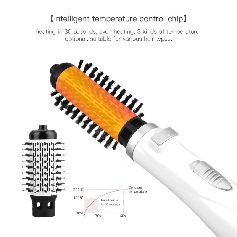 Automatic Rotating Hot Air Brush 2 In 1 360 Degree Curling Iron Hair Dryer Brush Hair Salon Equipment One Step Hair Dryer Comb