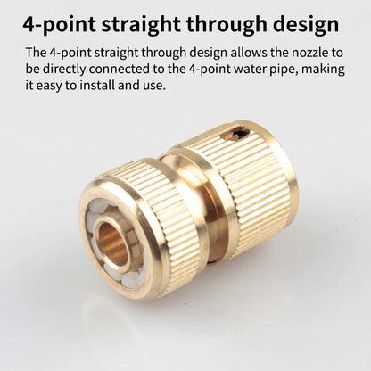 All-copper water gun connector 4-way water connector water pipe connector high-pressure water gun connector