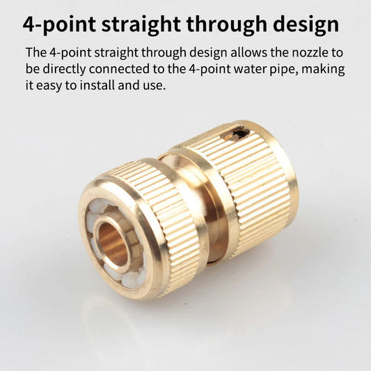 All-copper water gun connector 4-way water connector water pipe connector high-pressure water gun connector