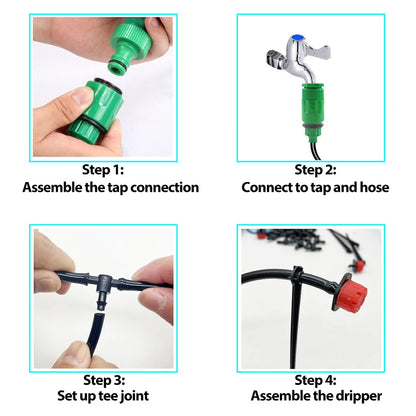 Watering System With Timer Micro Drippers For Irrigation Drip Irrigation System Watering Set Water Plant System Automatic