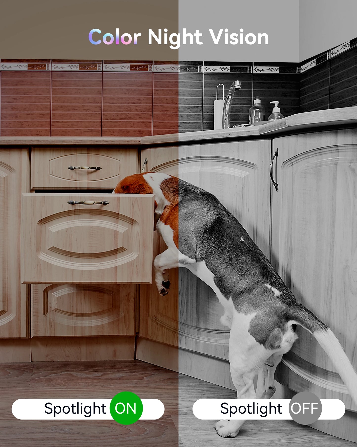 blurams Indoor Security Camera 2K, Home Security Camera for Dog/Baby Monitor/Elder, Security Camera with One-Touch Call, Color N