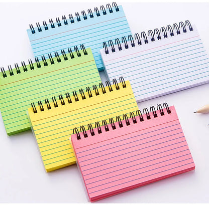 Simple Lined Spiral Notebook With Colorful Pages,Tearable Binding,Office Supplies Journal Diary Stationery Back To School
