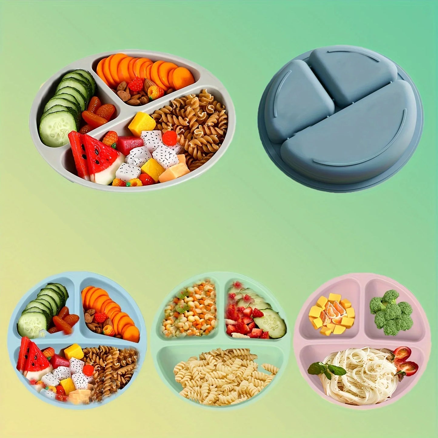 Best-Selling Silicone Children's Dinner Plate - Non-Slip, Separate Tableware & Baby Food Bowl - Perfect for Little Hands!
