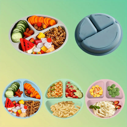 Best-Selling Silicone Children's Dinner Plate - Non-Slip, Separate Tableware & Baby Food Bowl - Perfect for Little Hands!