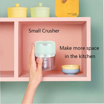 250ML Electric Kitchen Food Chopper Mini USB Food Crusher Portable Meat Grinder Vegetable Chopper For Kitchen household Outdoor