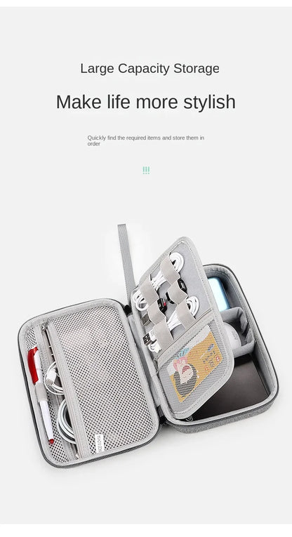 Large Capacity Travel Electronics Accessories Organizer Tablet Hard Disk Cable Portable Storage Bag EVA Airbag Travel Bags
