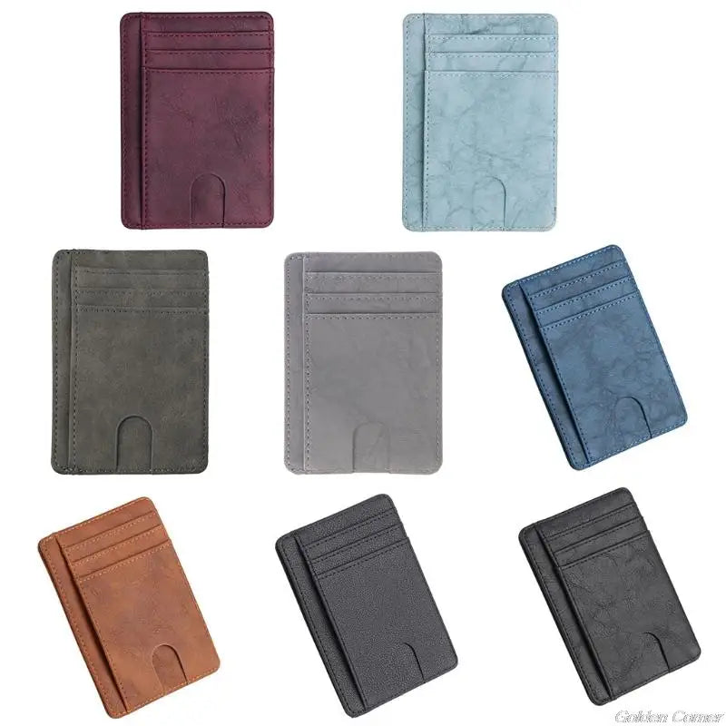 RFID Blocking Leather Wallet Credit Holder Purse Money Case for Men Women My28 21 Dropshipping