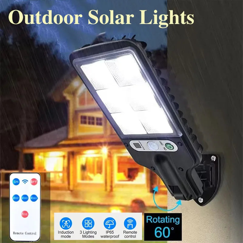 2025New Solar Outdoor LED Light With Remote Control Waterproof Safety Light Garage Light Terrace Light Garden Light Garden Light