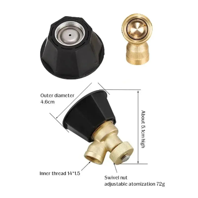 1PCS Brass/Alloy Nozzle Agricultural Atomization Adjustable Nozzle Black Whirlwind Agricultural sprinkler Head Garden Tool